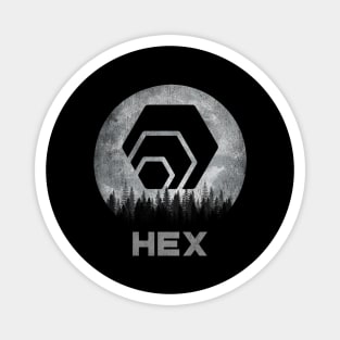 Vintage HEX Coin To The Moon HEX Crypto Token Cryptocurrency Blockchain Wallet Birthday Gift For Men Women Kids Magnet